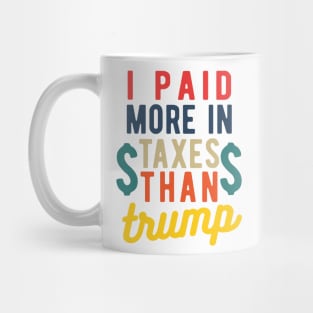 I Paid More Taxes Than Trump president 2020 Mug